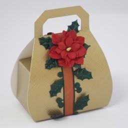 Picture of Christmas Gold Silk Handbag Box