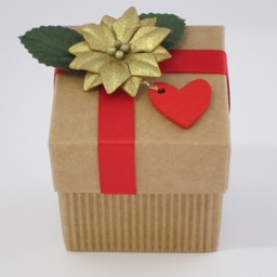 Show details for Christmas Corrugated Kraft Square Box+Lid Picture of Christmas Corrugated Kraft Square Box+Lid