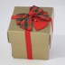 Picture of Christmas Gold Silk Square Box+Lid