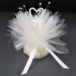 Show details for Ivory Pearl Heart Tulle Picture of Ivory Pearl Heart Tulle
