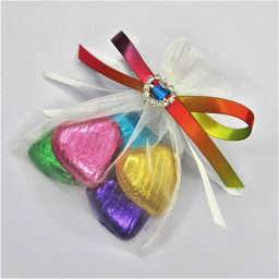 Picture of Ready Made Organza and Diamante Rainbow Pouch