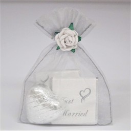 Show details for Vegan Silver Voile Bag Heart Chocolate Favour Picture of Vegan Silver Voile Bag Heart Chocolate Favour