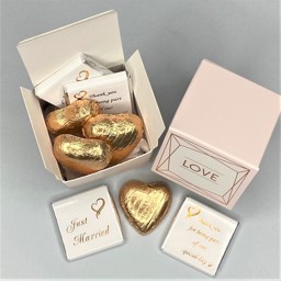 Picture of Love in Rose Gold Chocolate Favour Box