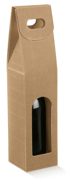 Picture of Corrugated Kraft Wine Bottle Box with Window