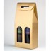 Picture of Gold Silk Wine Duo Bottle Box with Windows