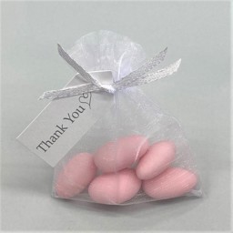 Picture of Message Voile Bag Pink Almond Favour
