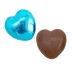 Picture of Turquoise DS Foil Milk Chocolate Hearts