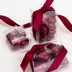 Picture of Burgundy DS Foil Milk Chocolate Hearts