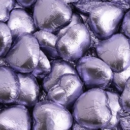 Picture of Lilac DS Foil Milk Chocolate Hearts