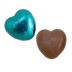 Picture of Teal DS Foil Milk Chocolate Hearts