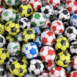 Picture of Multi Coloured Chocolate Footballs