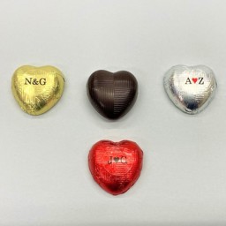 Picture of Personalised Vegan Chocolate Foil Hearts