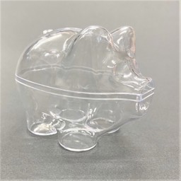 Show details for Clear Acrylic Money Box Pig Picture of Clear Acrylic Money Box Pig