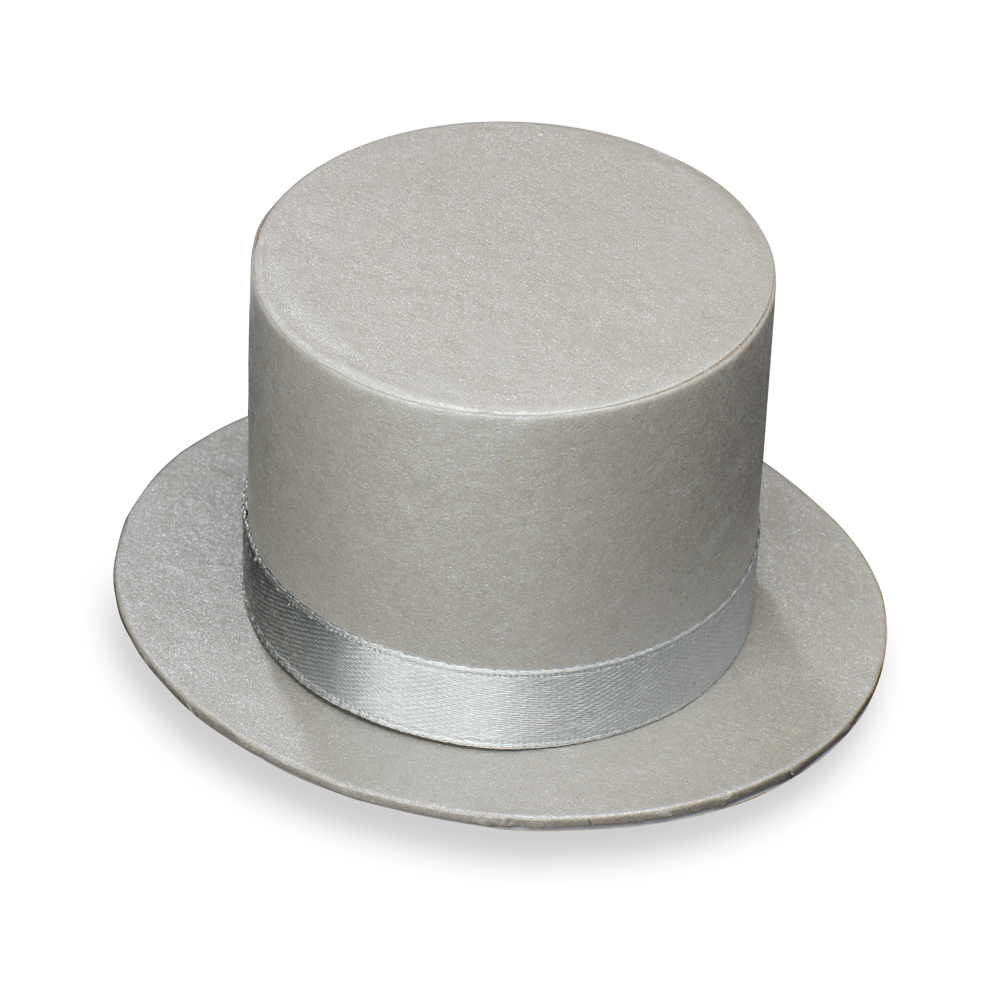 Picture of Top Hat in Silver Grey with Filling