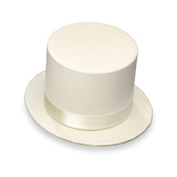 Show details for Top Hat in Ivory with Filling Picture of Top Hat in Ivory with Filling
