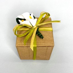 Picture of Natural Kraft Cube Box Favour