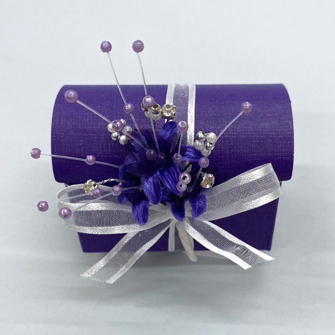 Picture of Regal Purple Silk Chest Favour