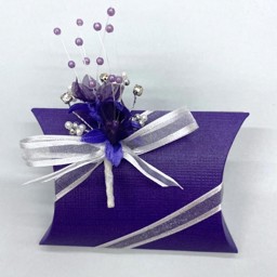 Picture of Regal Purple Silk Pillow Favour