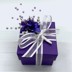 Picture of Regal Purple Silk Box & Lid Favour