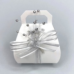 Show details for  White Linen Handbag Favour Picture of  White Linen Handbag Favour