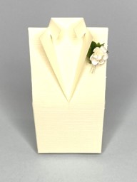 Picture of Ivory Silk Rose Tuxedo Favour