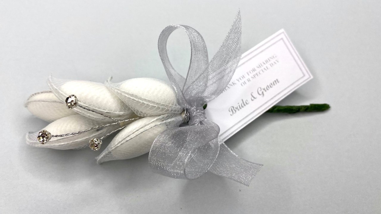 Picture of Silver Diamante Personalised Rachetti Favour