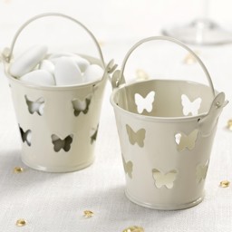 Picture of Ivory Butterfly Favour Pail