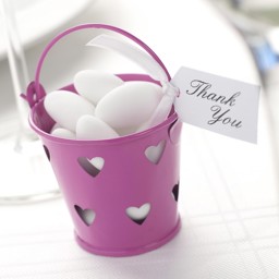 Picture of Hot Pink Heart Favour Pail