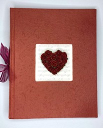 Picture of Large Burgundy Roses Guest Book & Photo Album