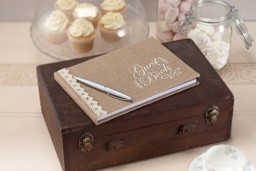 Picture of Hessian & Lace Guest Book
