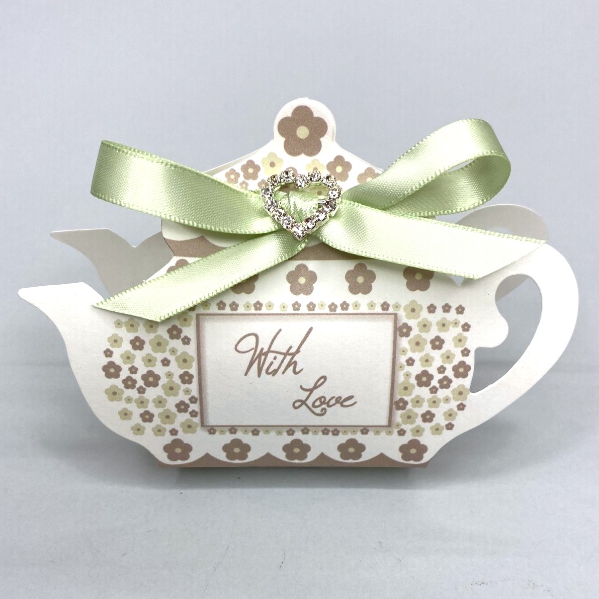 Picture of Diamante Heart Teapot Gift Box