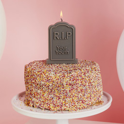 Show details for RIP Your Youth Cake Candle Picture of RIP Your Youth Cake Candle