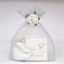 Show details for Silver Voile Bag Chocolate Favour Picture of Silver Voile Bag Chocolate Favour