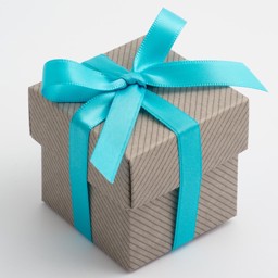 Show details for Grey Linea Square Favour Box  Picture of Grey Linea Square Favour Box