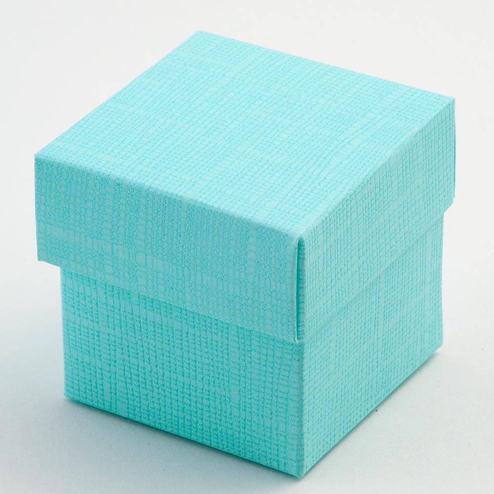 Picture of Celeste Blue Square Favour Box+Lid