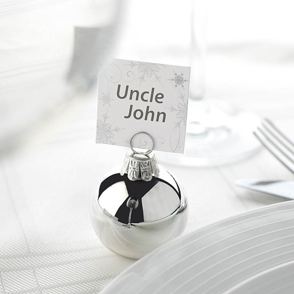 Picture of Bauble Place Card Holder - Silver