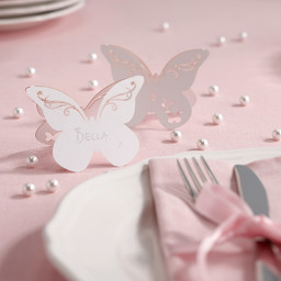 Show details for Butterfly Place Cards in White - Flutter-by Picture of Butterfly Place Cards in White - Flutter-by