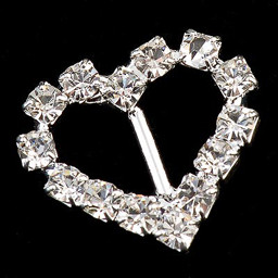 Show details for Diamante Buckle Small Heart Vertical Picture of Diamante Buckle Small Heart Vertical