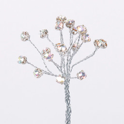 Picture of DIY Diamante Silver Stems with clear Diamantes