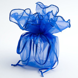 Picture of DIY Organza Drawstring Wrap in Royal Blue