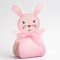 Picture of DIY Pink Friends Rabbit with Ribbon