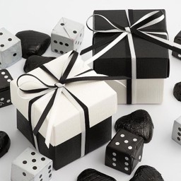 Show details for DIY Two Tone Boxes in Black & White Silk Picture of DIY Two Tone Boxes in Black & White Silk