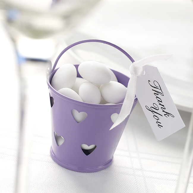 Picture of Favour Pails - Heart Design in Purple