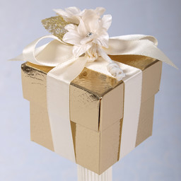 Show details for Gold Shiny Pelle Box and Lid Picture of Gold Shiny Pelle Box and Lid