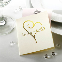 Picture of Lottery Ticket Holder Ivory Gold Heart