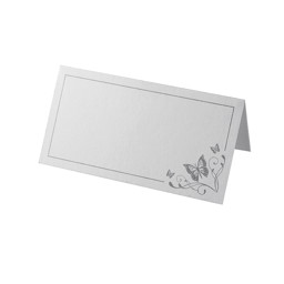 Show details for Place Cards - Elegant Butterfly - White/Silver Picture of Place Cards - Elegant Butterfly - White/Silver