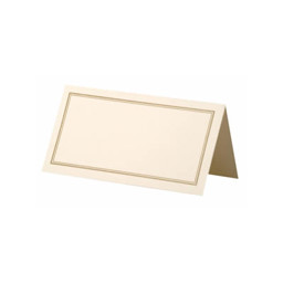 Picture of Place Cards Ivory/Gold Border