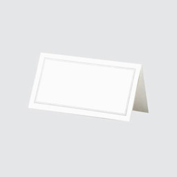Picture of Place Cards White/Silver Border