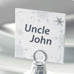 Show details for Shimmering Snowflake Place Cards Picture of Shimmering Snowflake Place Cards