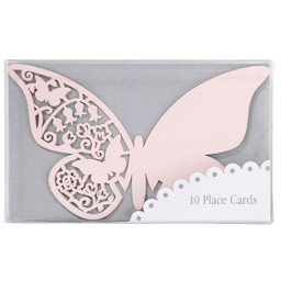 Picture of Something in the Air Butterfly Place Cards for Glass in Pink